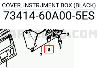 Suzuki 7341460A005ES COVER, INSTRUMENT BOX (BLACK)