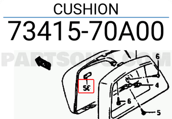 Suzuki 7341570A00 CUSHION