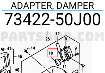 Suzuki 7342250J00 ADAPTER, DAMPER