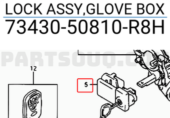 Suzuki 7343050810R8H LOCK ASSY,GLOVE BOX