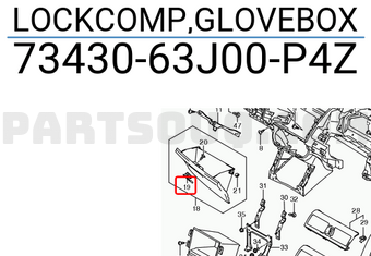 Suzuki 7343063J00P4Z LOCKCOMP,GLOVEBOX