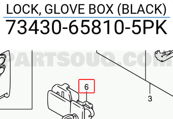 Suzuki 73430658105PK LOCK, GLOVE BOX (BLACK)