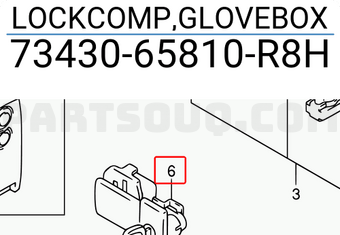 Suzuki 7343065810R8H LOCKCOMP,GLOVEBOX