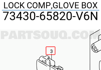 Suzuki 7343065820V6N LOCK COMP,GLOVE BOX