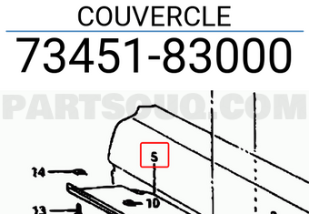 Suzuki 7345183000 COUVERCLE