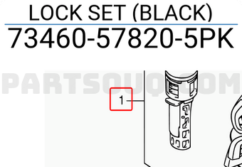 Suzuki 73460578205PK LOCK SET (BLACK)