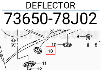 Suzuki 7365078J02 DEFLECTOR