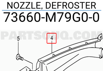 Suzuki 73660M79G00 NOZZLE, DEFROSTER