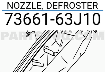Suzuki 7366163J10 NOZZLE, DEFROSTER