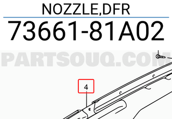 Suzuki 7366181A02 NOZZLE,DFR