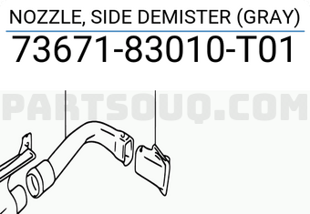 Suzuki 7367183010T01 NOZZLE, SIDE DEMISTER (GRAY)