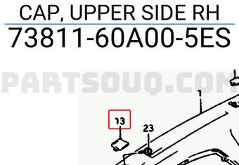 Suzuki 7381160A005ES CAP, UPPER SIDE RH