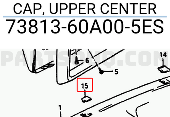 Suzuki 7381360A005ES CAP, UPPER CENTER