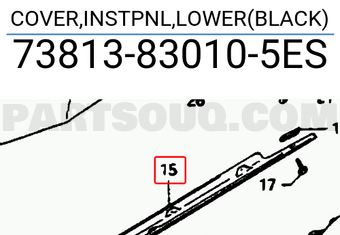 Suzuki 73813830105ES COVER,INSTPNL,LOWER(BLACK)