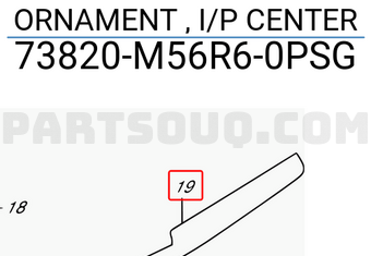 Suzuki 73820M56R60PSG ORNAMENT , I/P CENTER