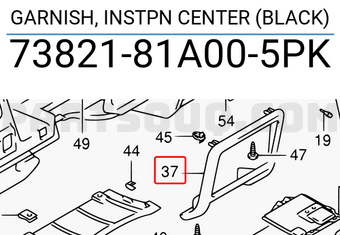 Suzuki 7382181A005PK GARNISH, INSTPN CENTER (BLACK)