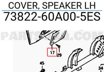 Suzuki 7382260A005ES COVER, SPEAKER LH