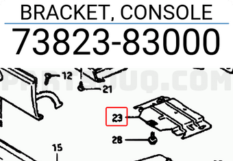 Suzuki 7382383000 BRACKET, CONSOLE