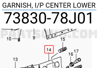 Suzuki 7383078J01 GARNISH, I/P CENTER LOWER