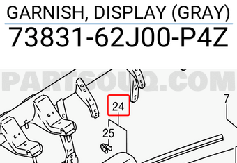 Suzuki 7383162J00P4Z GARNISH, DISPLAY (GRAY)
