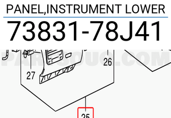 Suzuki 7383178J41 PANEL,INSTRUMENT LOWER