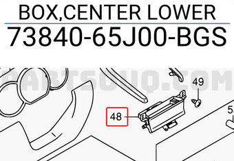 Suzuki 7384065J00BGS BOX,CENTER LOWER