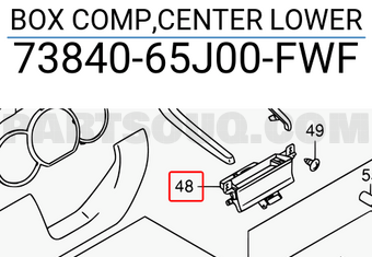 Suzuki 7384065J00FWF BOX COMP,CENTER LOWER