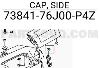 Suzuki 7384176J00P4Z CAP, SIDE