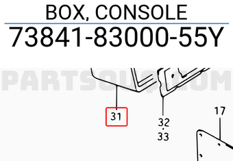 Suzuki 738418300055Y BOX, CONSOLE