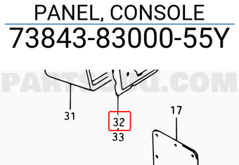 Suzuki 738438300055Y PANEL, CONSOLE
