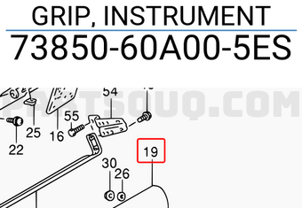 Suzuki 7385060A005ES GRIP, INSTRUMENT