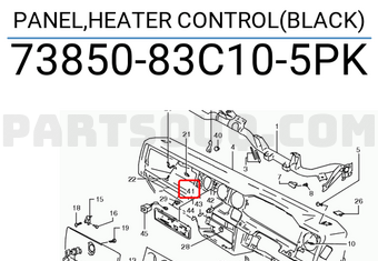 Suzuki 7385083C105PK PANEL,HEATER CONTROL(BLACK)