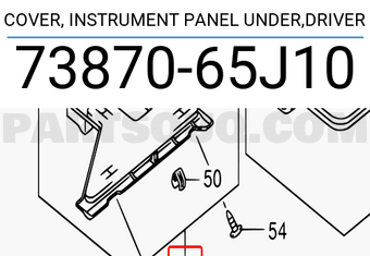 Suzuki 7387065J10 COVER, INSTRUMENT PANEL UNDER,DRIVER