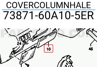 Suzuki 7387160A105ER COVERCOLUMNHALE