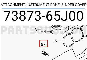 Suzuki 7387365J00 ATTACHMENT, INSTRUMENT PANEL,UNDER COVER