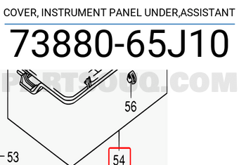 Suzuki 7388065J10 COVER, INSTRUMENT PANEL UNDER,ASSISTANT