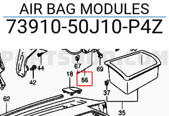 Suzuki 7391050J10P4Z AIR BAG MODULES