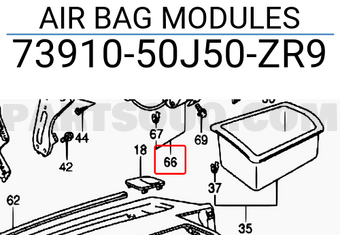 Suzuki 7391050J50ZR9 AIR BAG MODULES