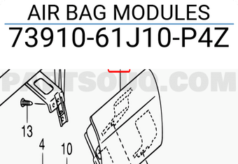Suzuki 7391061J10P4Z AIR BAG MODULES