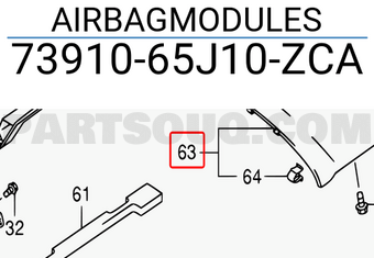 Suzuki 7391065J10ZCA AIRBAGMODULES