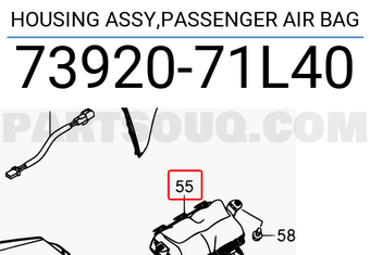 Suzuki 7392071L40 HOUSING ASSY,PASSENGER AIR BAG