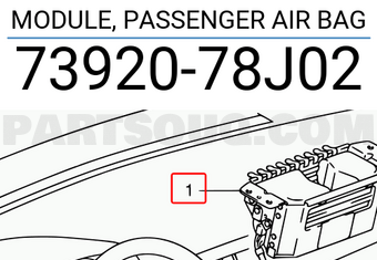 Suzuki 7392078J02 MODULE, PASSENGER AIR BAG