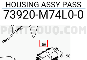 Suzuki 73920M74L00 HOUSING ASSY PASS