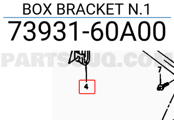 Suzuki 7393160A00 BOX BRACKET N.1