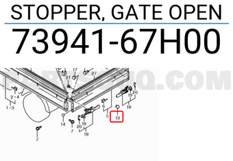 Suzuki 7394167H00 STOPPER, GATE OPEN