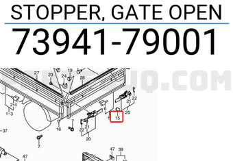 Suzuki 7394179001 STOPPER, GATE OPEN