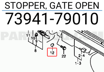 Suzuki 7394179010 STOPPER, GATE OPEN