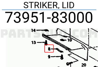 Suzuki 7395183000 STRIKER, LID