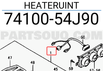 Suzuki 7410054J90 HEATERUINT