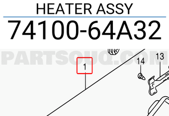 Suzuki 7410064A32 HEATER ASSY